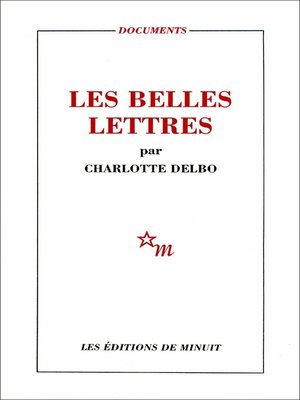 cover image of Les Belles Lettres